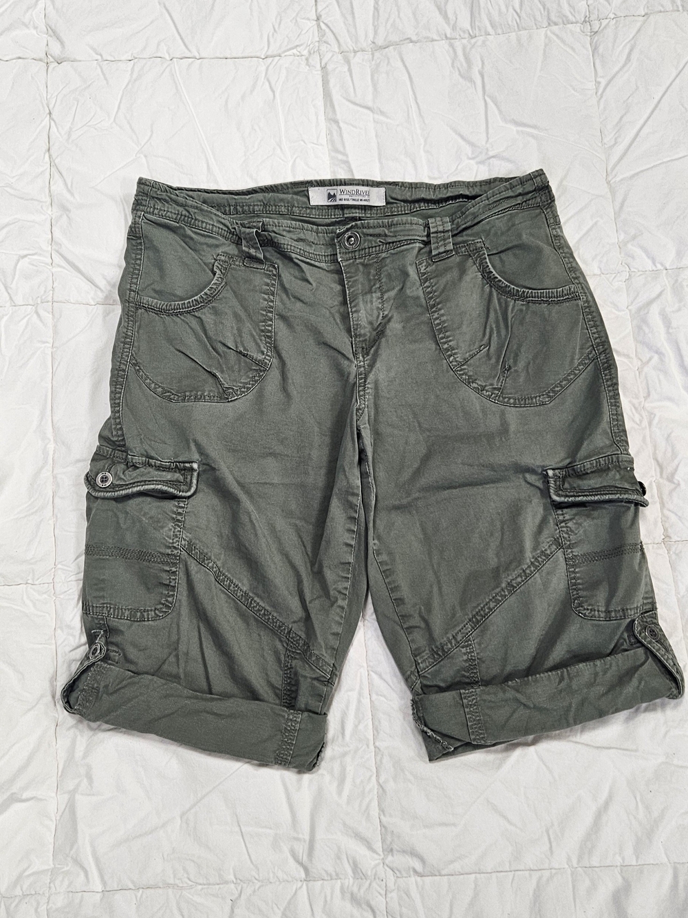 Windriver Olive Green Women's Cargo Shorts